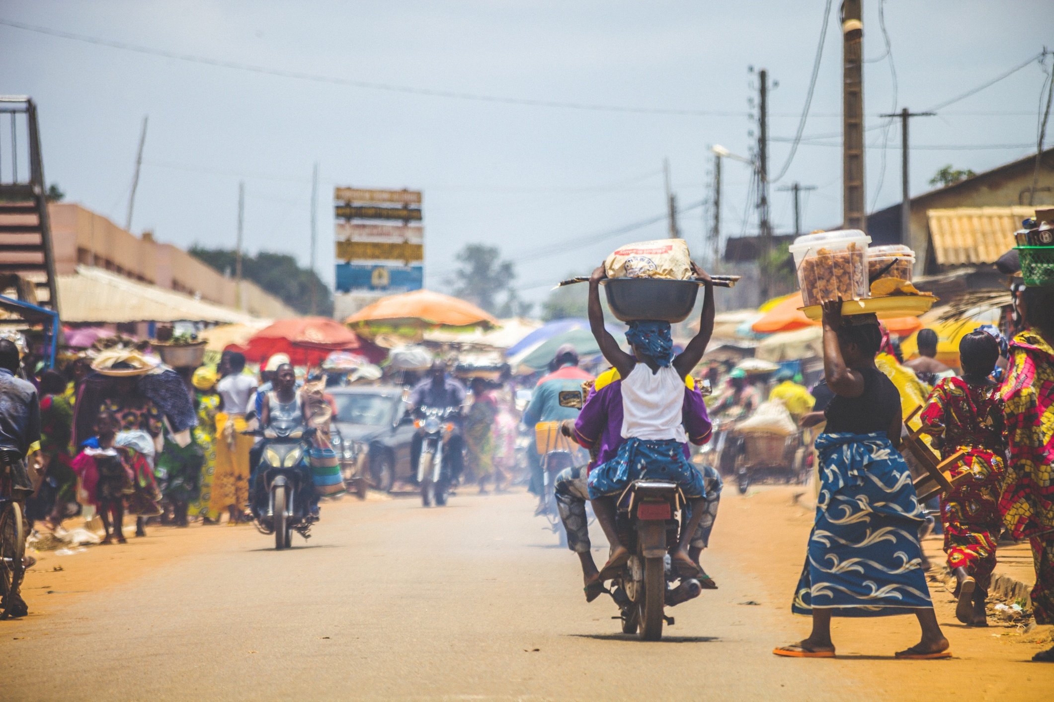Busy street in Africa