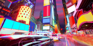 busy city street