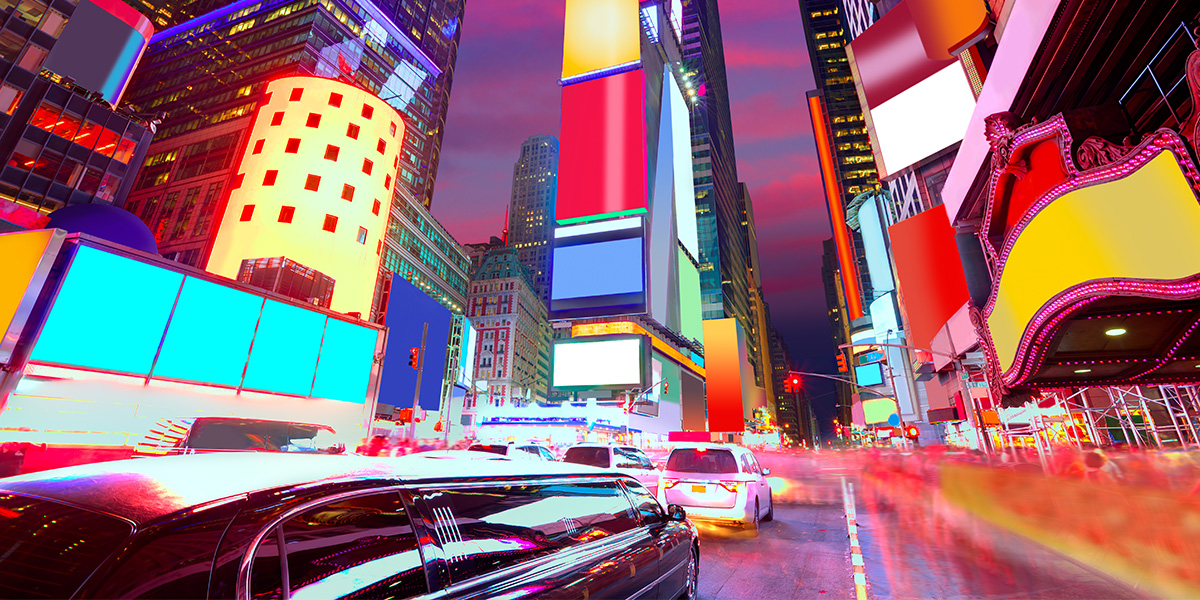 busy city street